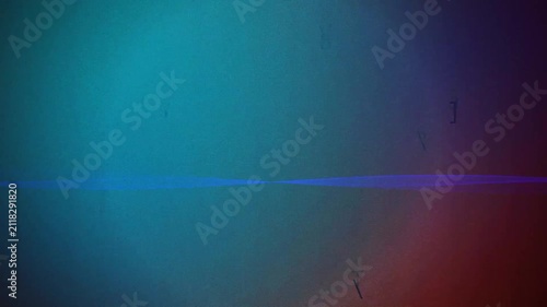 Minimalist Abstract Background with Blue Horizontal Line and Faint Letters.