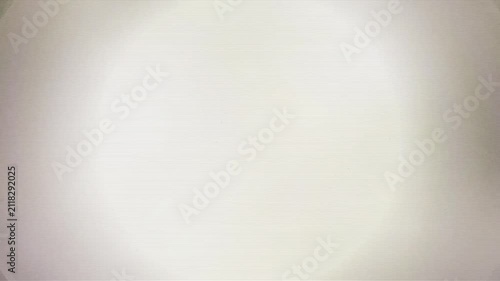 White background with analog horizontal scan lines and vintage CRT monitor effect.