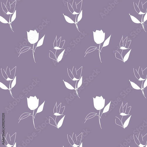 seamless floral pattern purple