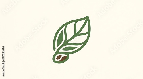 Organic Leaf Seedling Sprout Growing Plant Symbol Logo for Natural Eco-Friendly Business and Sustainable Development