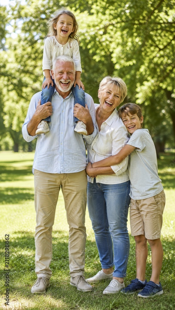 Fototapeta premium Joyful Grandparents Spending Time