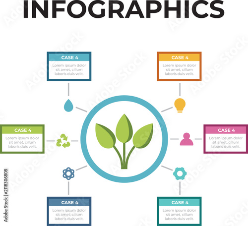 Eco Growth Infographics Sustainability Flat Design Presentation Template