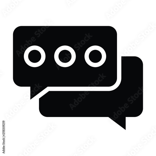 Chat Bubble Icon. Chat, message, message, sms, chat, chatting, talk Isolated Vector Solid Icon, 