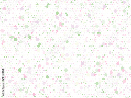A gentle delicate pattern of scattered pastel colored dots and subtle outlined circles creating a soft texture