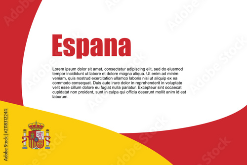 Spain Flag Background Vector 3