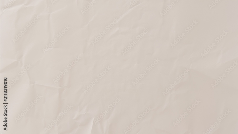 Fototapeta premium Beige crumpled paper texture background with a soft, neutral tone.