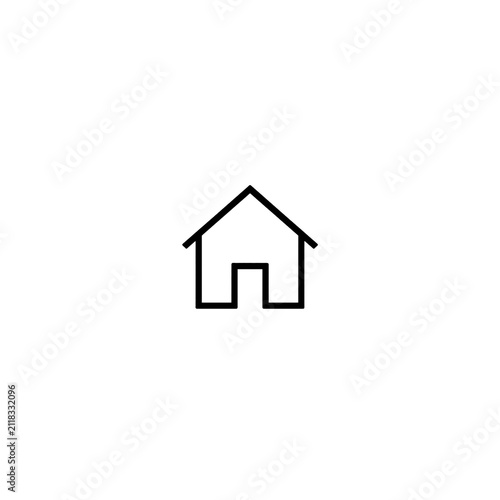 Minimal House Outline Icon for Web and Mobile