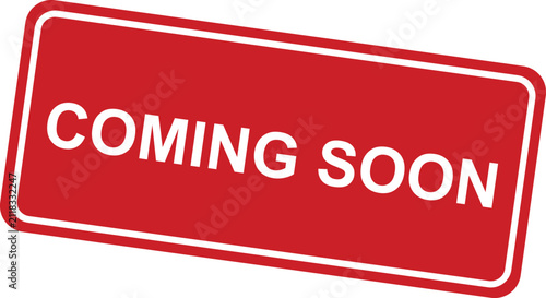 Coming soon rubber stamp style design for marketing and promotion
