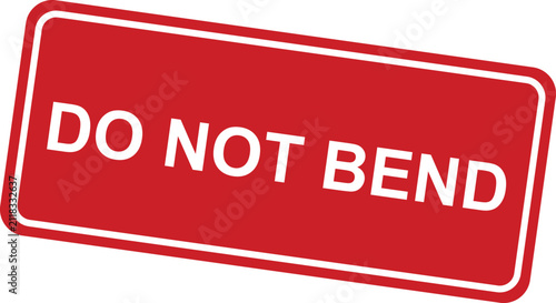 Do not bend warning stamp for secure mailing and shipping