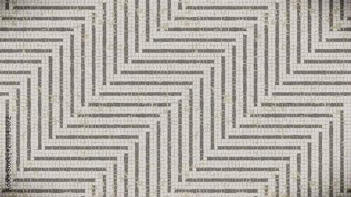 Distressed gray geometric mosaic pattern forms a seamless loop.