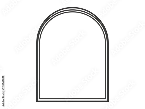 Simple arched window frame design