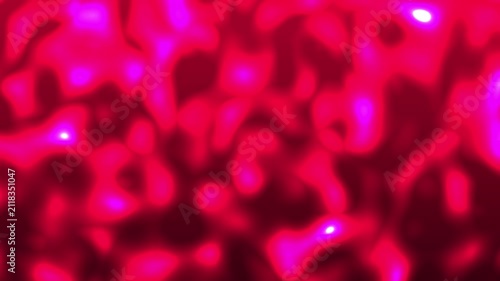 Magenta neon light patterns with blurred abstract glowing liquid shapes on a red background perfect for dynamic backgrounds and designs.