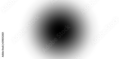 Abstract gradient sphere with soft edges in a central position against a bright backdrop