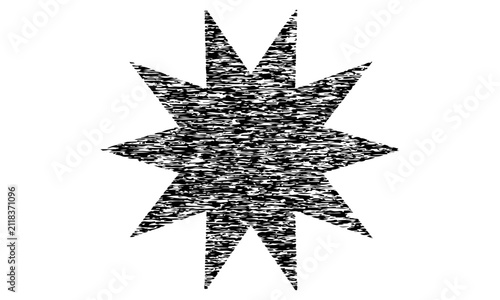 black spray brush starburst vector design.