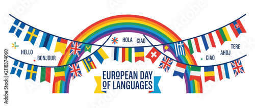 Rainbow Arch Flags Greeting International Day