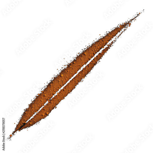 Cinnamon powder splash isolated on black