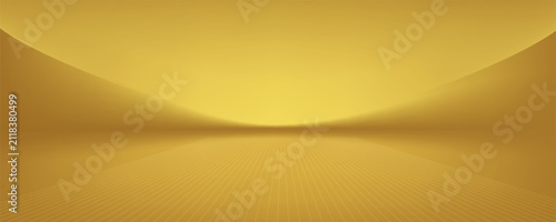 yellow background abstract with Gradient in empty room studio, Yellow empty room studio gradient used for background, yellow background studio with shine use for product shooting.