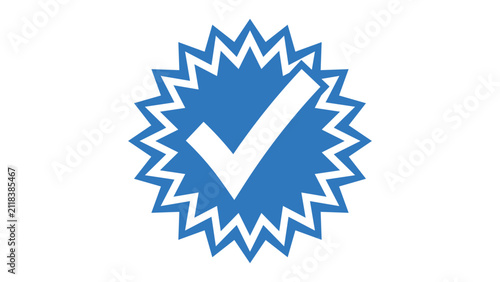 Verified blue starburst seal with check mark for security and quality use.