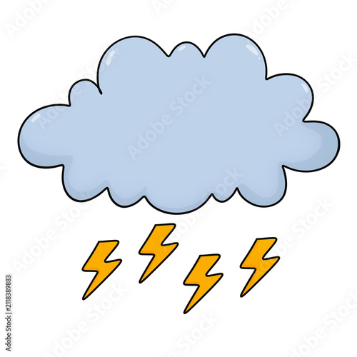 cloud and Lightning flash