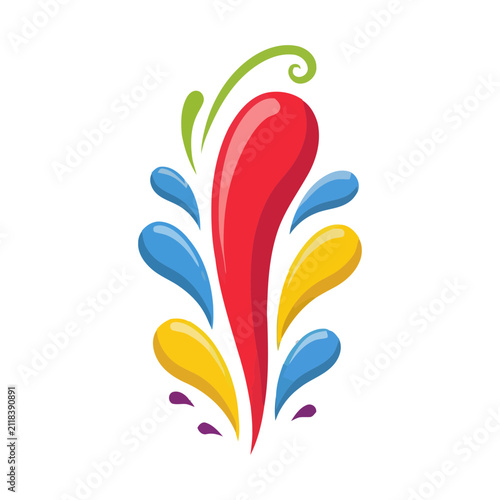 Colorful abstract splash design