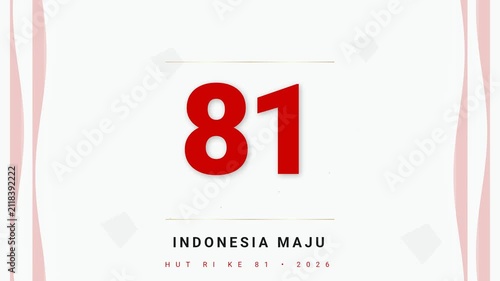Indonesia Independence Day 81st Anniversary Motion Graphic Celebration