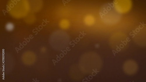 Abstract Golden Bokeh Background With Soft Glowing Light Particles