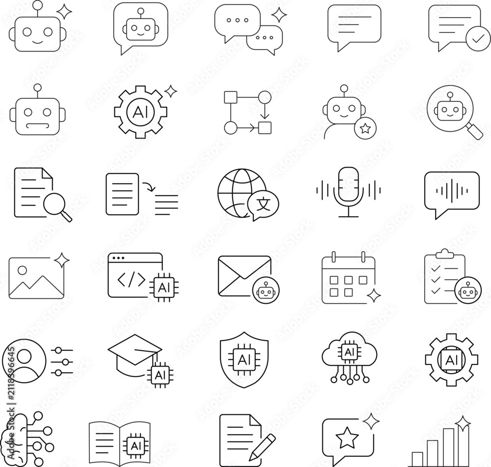 Fototapeta premium ai assistant icon.