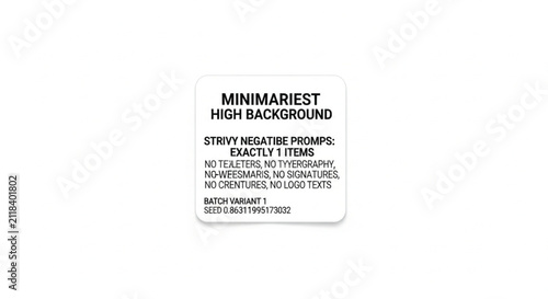 Clean Sticker Design with Text Elements: 