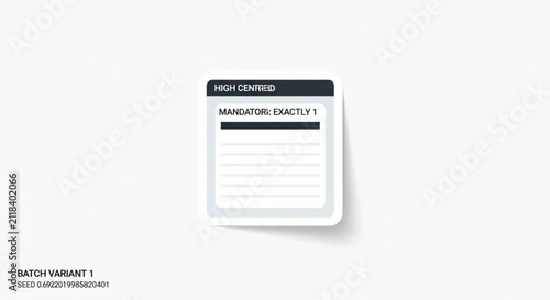 Clean Vector Illustration of a Document with 'High Quality' and 'Manual' Headings