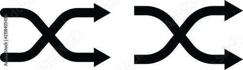 Canvastavla Shuffle arrows icon set