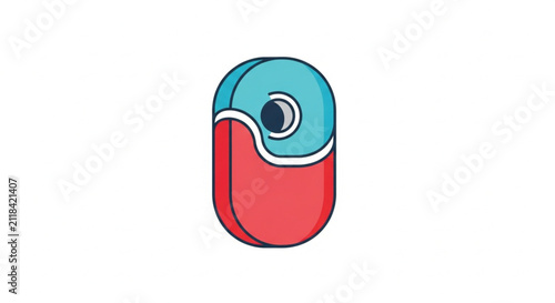 Abstract Rounded Shapes with Gradient Colors and Clean Modern Design