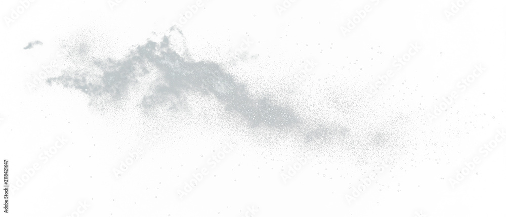 Fototapeta premium A cosmic cloud of bright white dust, scattered with tiny lights, against a dark backdrop