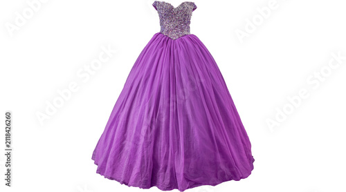 purple dress, ball gown, evening gown, formal dress, elegant dress, purple gown, prom dress, princess dress, long dress, fashion dress, party dress,  png on transparent background
