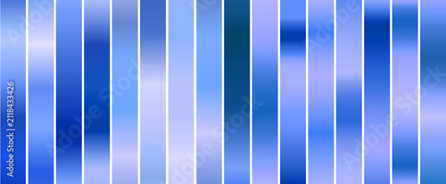 Vertical striped blue and silver metallic gradient texture palette sample block