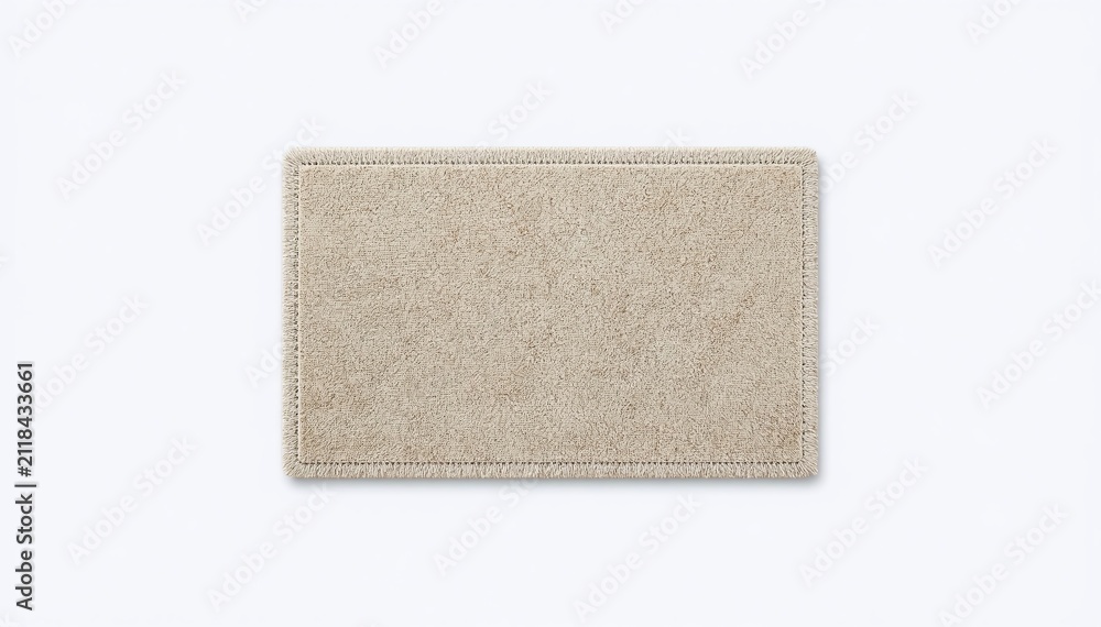 Obraz premium Coarse Textured Fabric Mat with Speckled Pattern and Stitched Edges