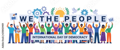 Diverse People Celebrate International Day of Democracy