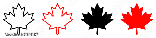 maple leaf icon for canada symbol