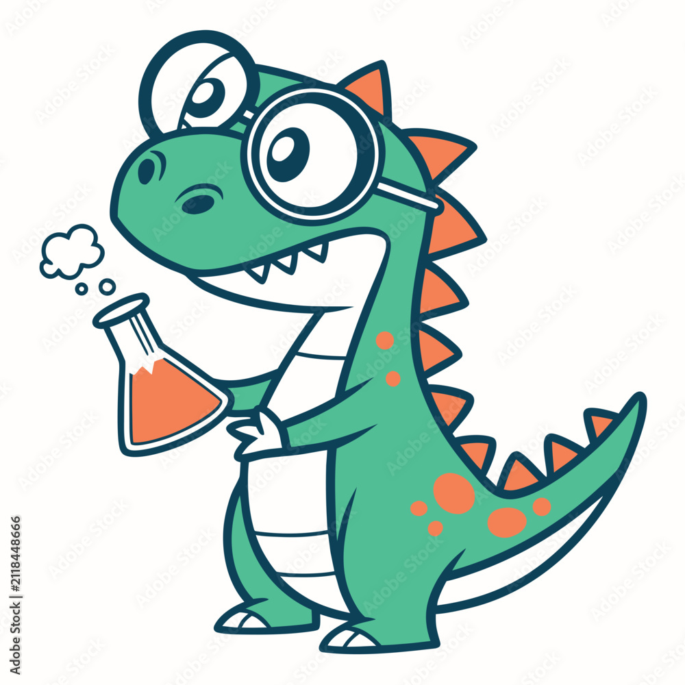 Fototapeta premium Alchemist Baby Velociraptor Chibi