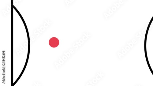 Animated sports tactics strategy board with moving game plan positions isolated on white background, 2D motion graphic schematic play