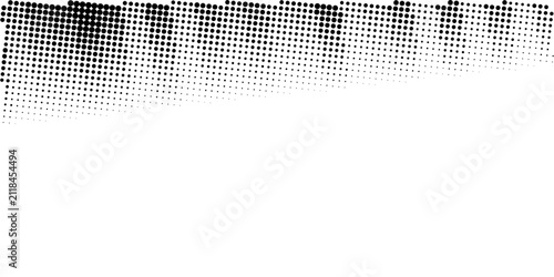 Fotografie Grunge black halftone dot dispersion background, dispersion halftone dot pattern