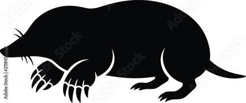 Mole Silhouette Vector Illustration
Underground Burrowing Mammal Logo