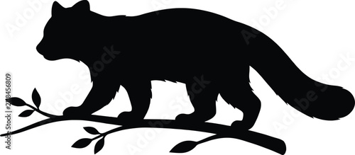 Red Panda Silhouette Vector Illustration
Cute Forest Animal Logo