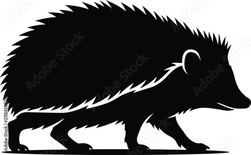 Hedgehog Silhouette Vector Illustration
Cute Forest Animal Logo
