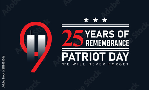 Canvas Print 25 YEARS ANNIVERSARY PATRIOT DAY 9 11