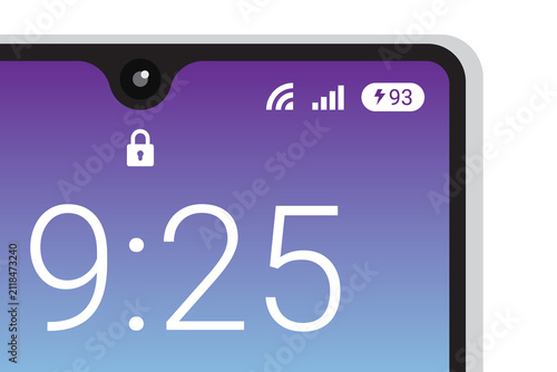 Digital Illustration of Smartphone Status Bar