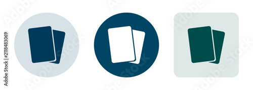 Bild auf Leinwand Football referee cards icon representing match fouls and officiating