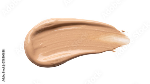 Cosmetics Swatch Liquid makeup foundation Cream texture isolated on transparent background Realistic skincare make up swatch Cream beauty product