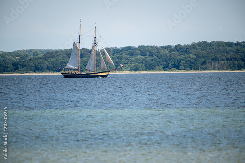 Traditionssegelschiff auf der Eckernförder Bucht, Schleswig-Holstein, Deutschland