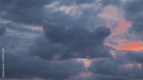 Amazing film landscape of the sky with different colors at dusk
