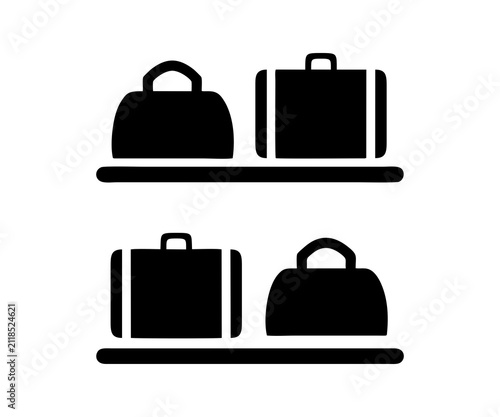 PF 012: Baggage storage or left baggage sign illustration on transparent background. 
